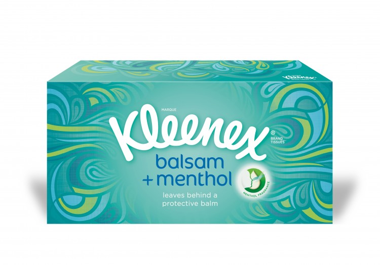 Kleenex Box Balsam Mentol 72ks 3V Tahací Kleenex Box Balsam Mentol 72ks 3V Tahací - Papírová hygiena Kosmetické kapesníčky box